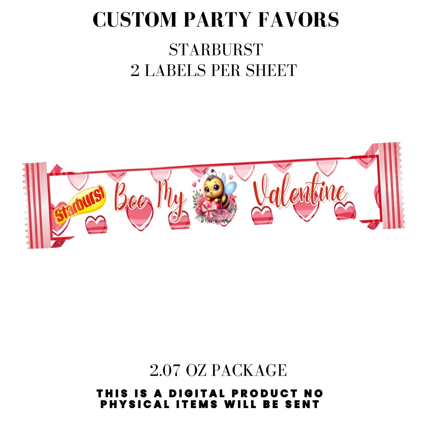 Bee My Valentine Party Favors Templates Bundle