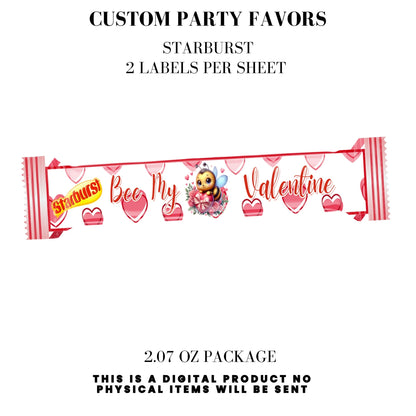 Bee My Valentine Party Favors Templates Bundle
