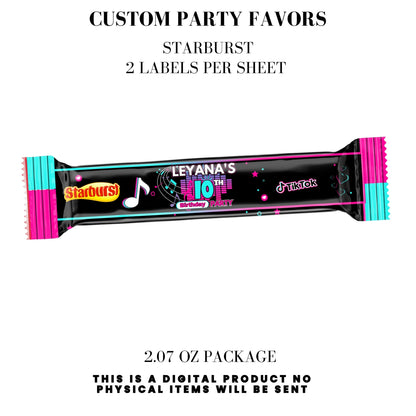 Tik Tok Social Media Party Printable Favor Designs DFY