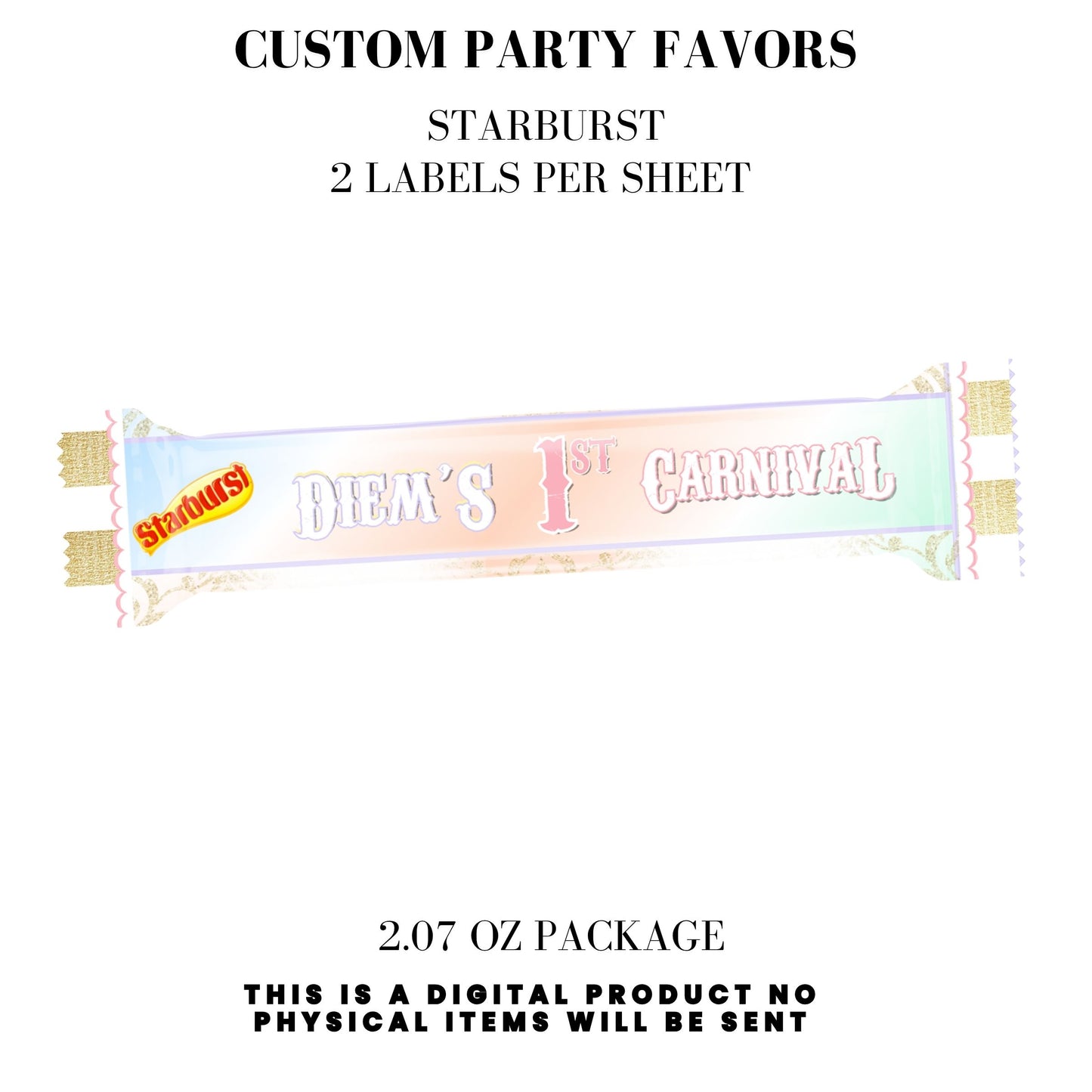Pastel Carnival Birthday Party DFY Favor Bundle