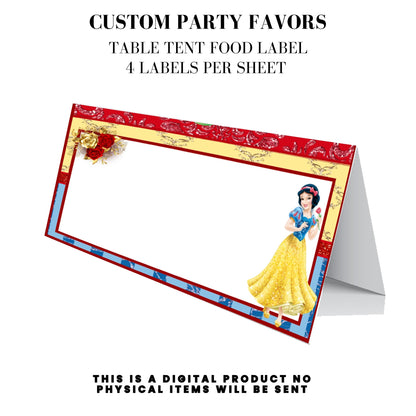 Snow White Party Favor Templates Bundle