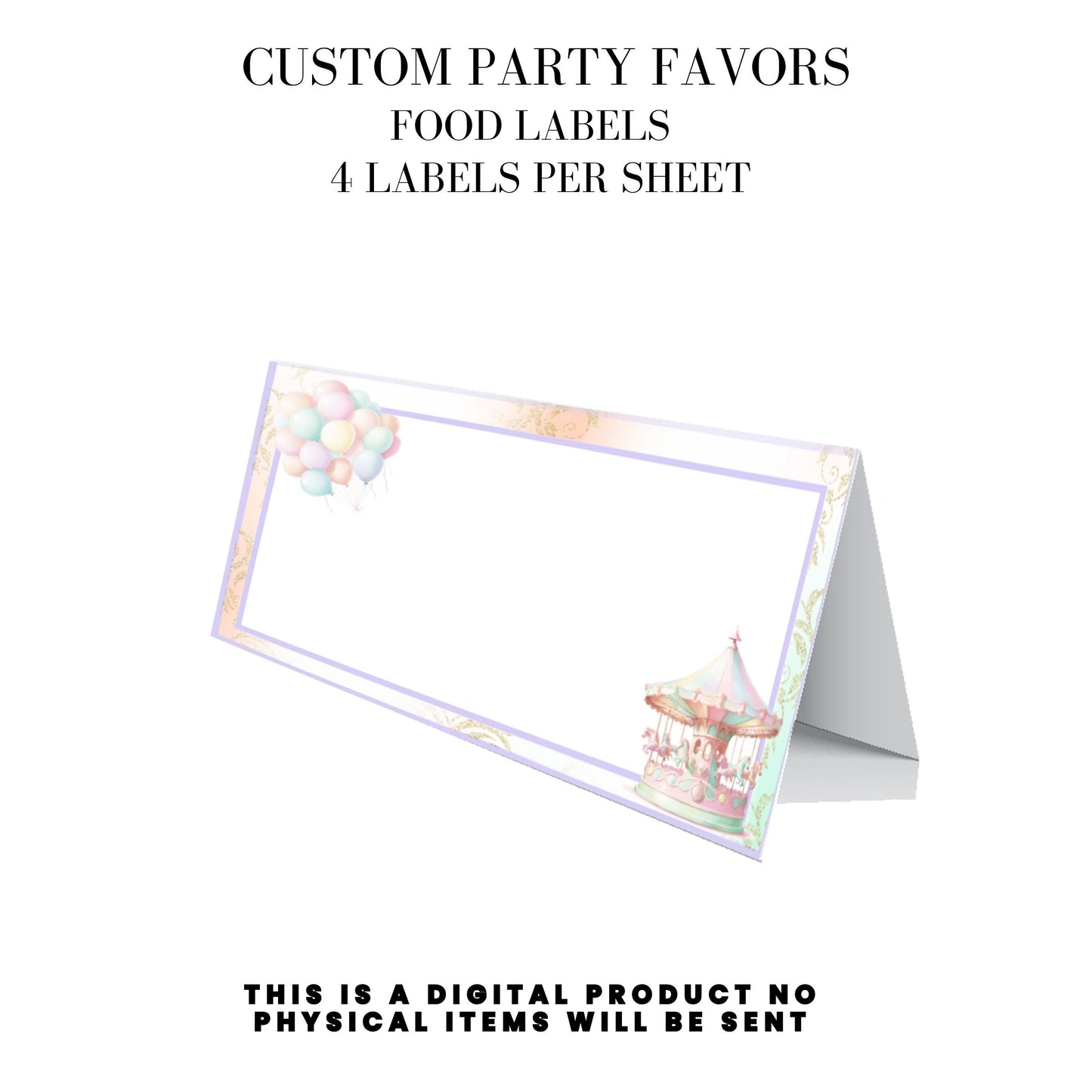 Pastel Carnival Birthday Party DFY Favor Bundle