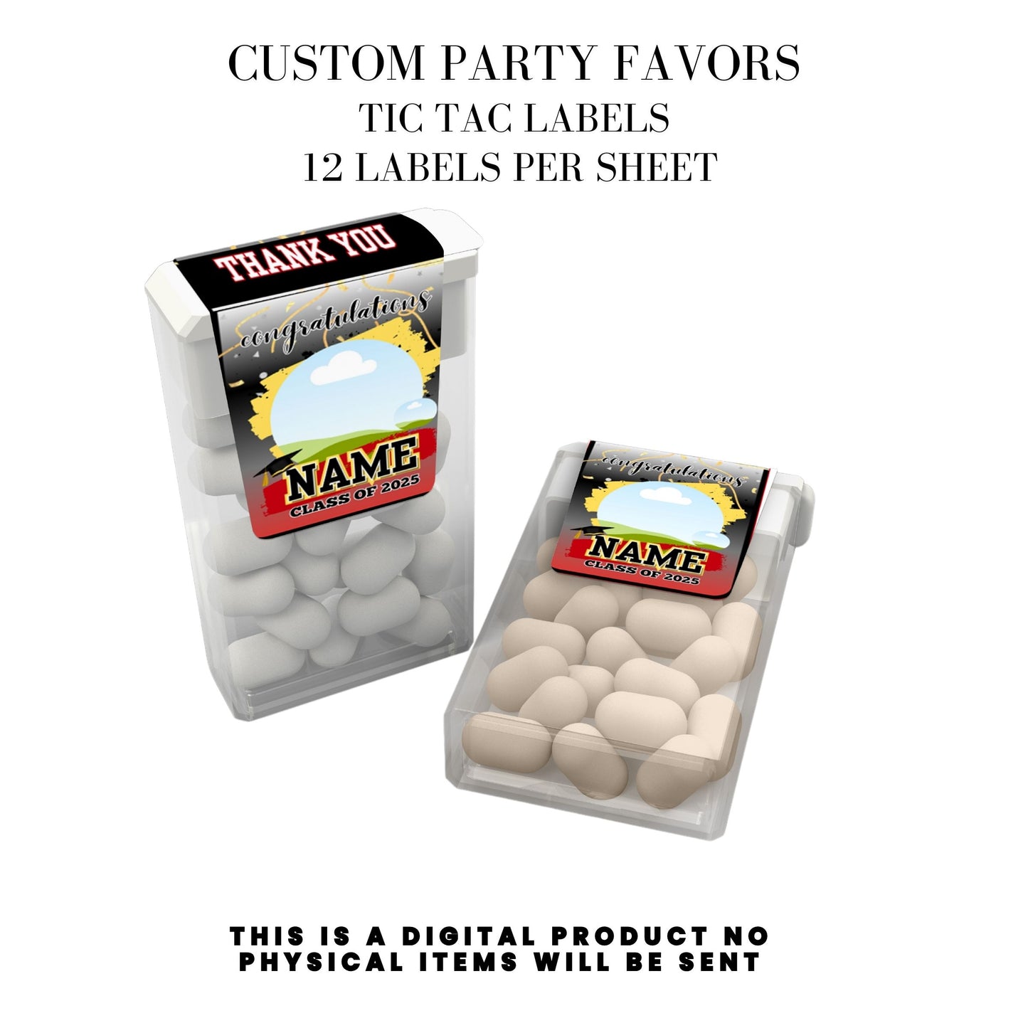 Class of 2025 Graduation Party Favor Canva Template Bundle 🎓✨