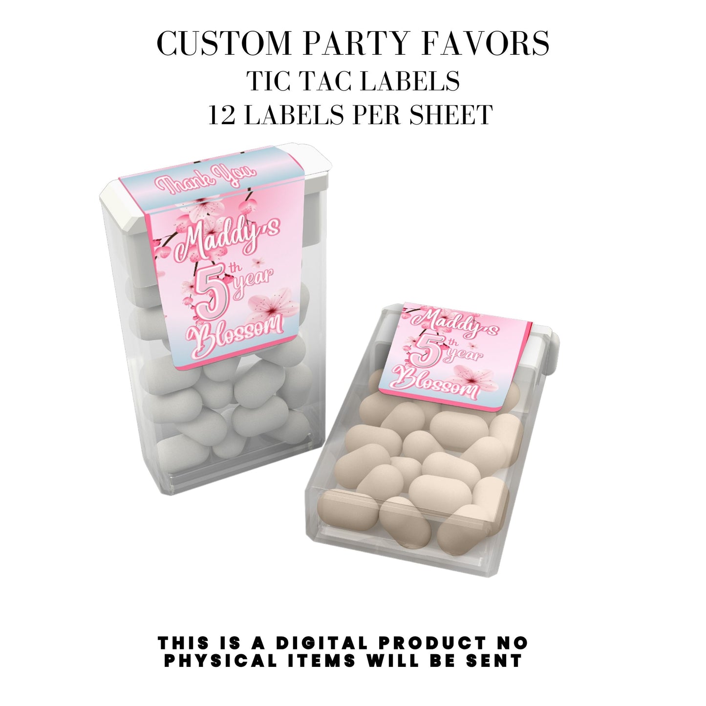 Cherry Blossom Party Printable Favor Designs DFY