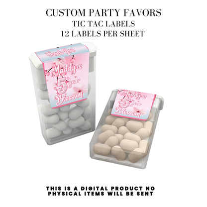 Cherry Blossom Party Printable Favor Designs DFY