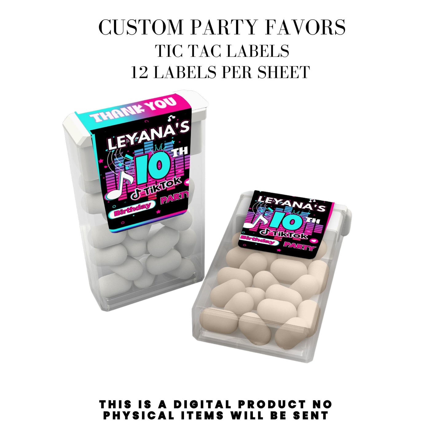 Tik Tok Social Media Party Printable Favor Designs DFY