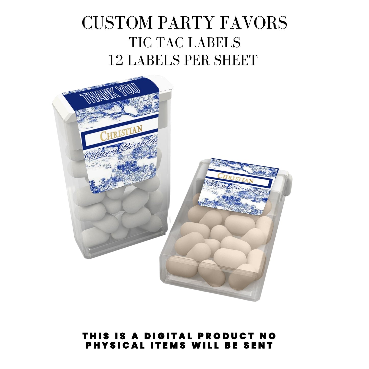 Classic Toile De Juoy Blue Party Printable Favor Designs DFY