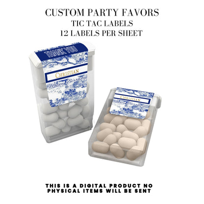 Classic Toile De Juoy Blue Party Printable Favor Designs DFY