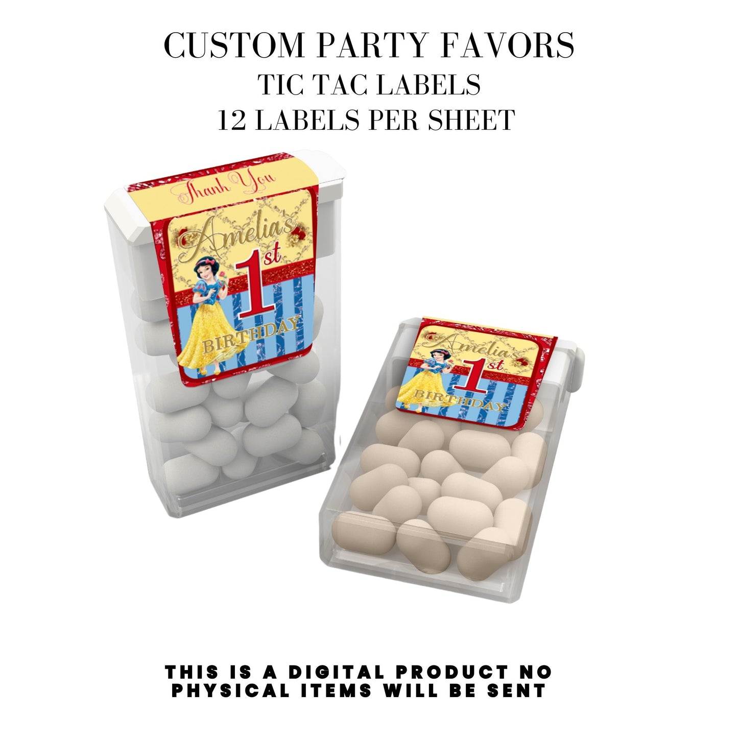 Snow White Party Favor Templates Bundle