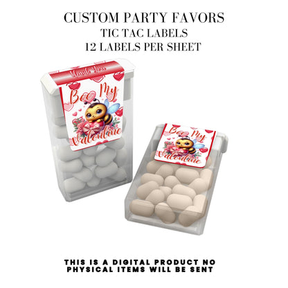 Bee My Valentine Party Favors Templates Bundle