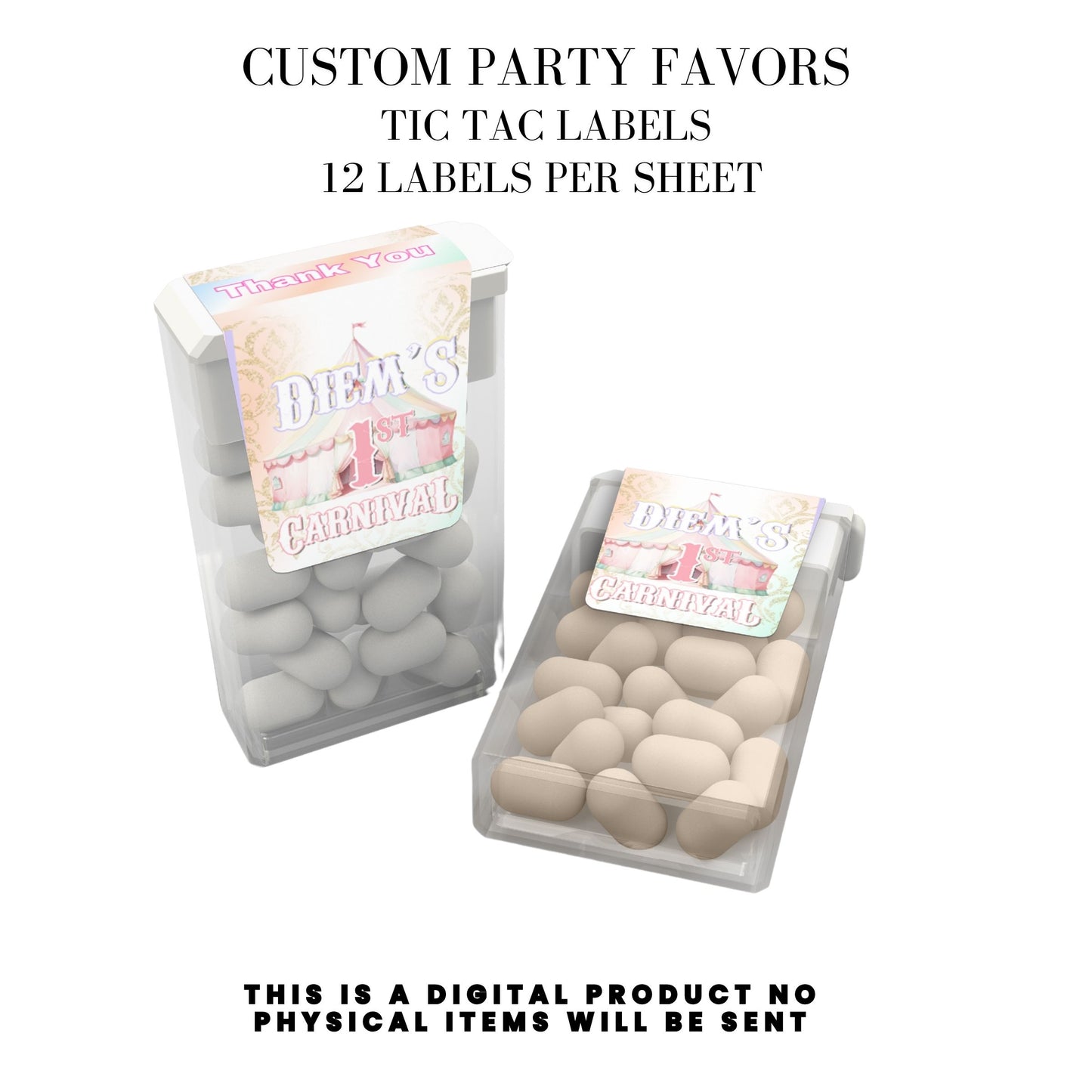 Pastel Carnival Birthday Party DFY Favor Bundle