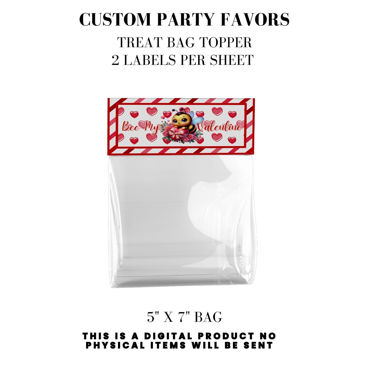 Bee My Valentine Party Favors Templates Bundle