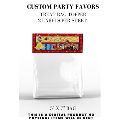Snow White Party Favor Templates Bundle