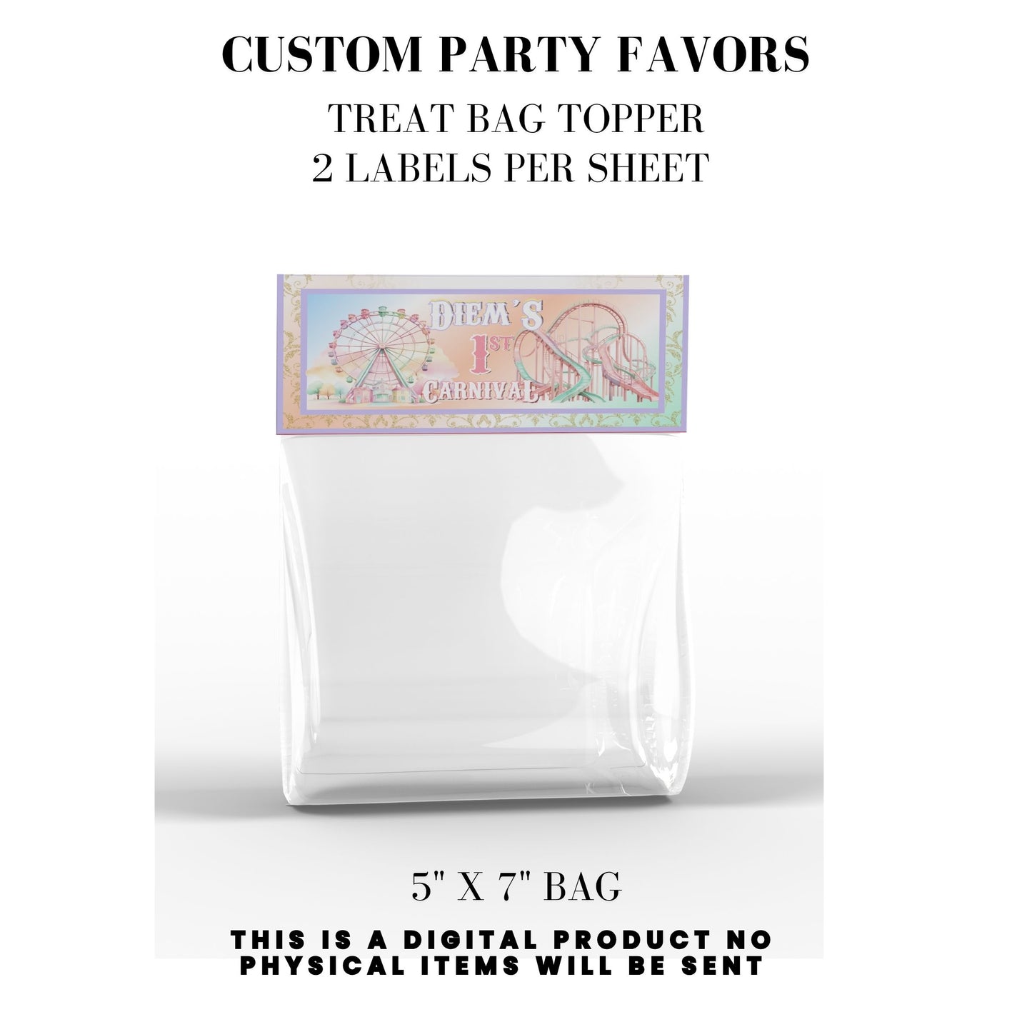 Pastel Carnival Birthday Party DFY Favor Bundle