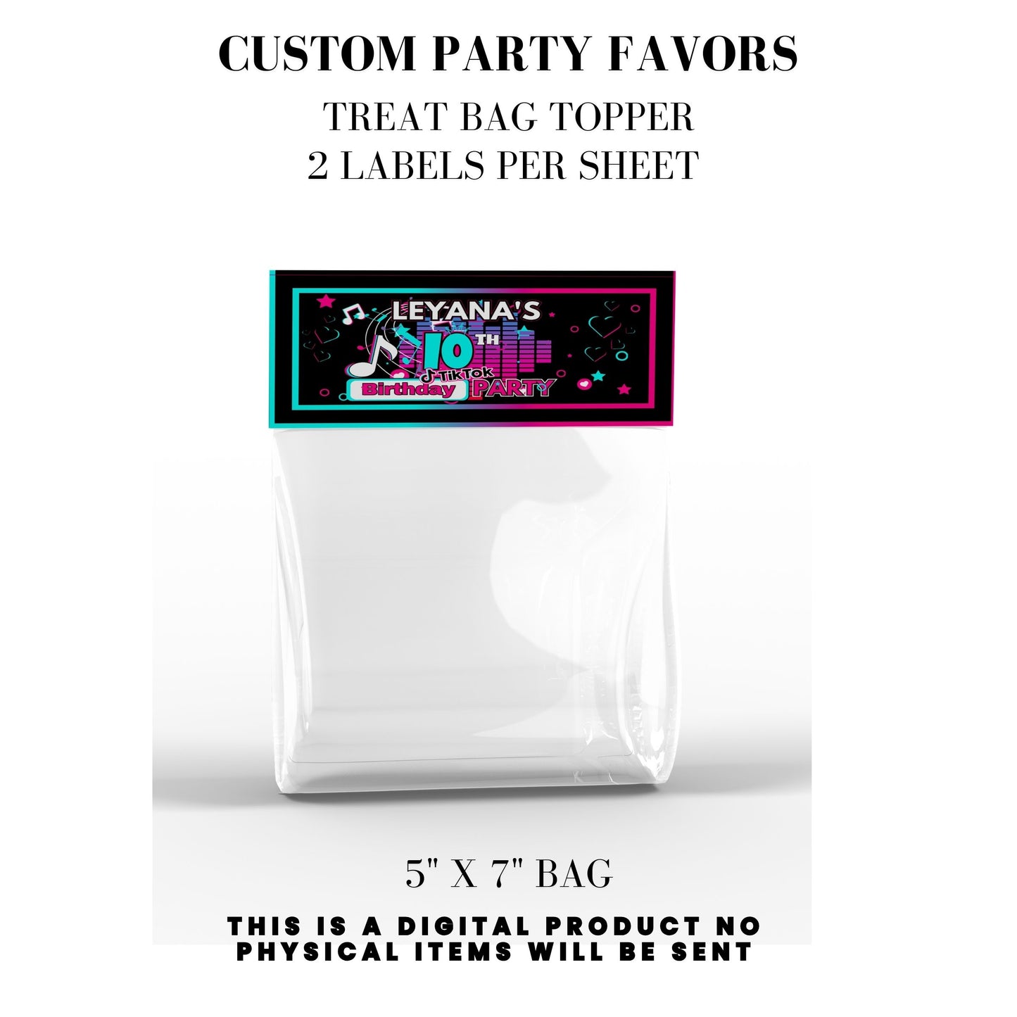 Tik Tok Social Media Party Printable Favor Designs DFY