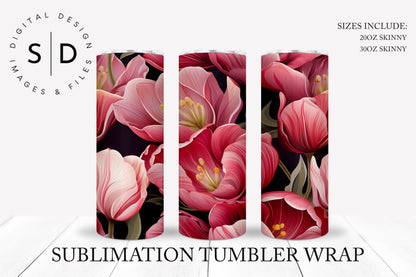 3d Floral Bundle 24 Seamless Tumbler Wrap Designs