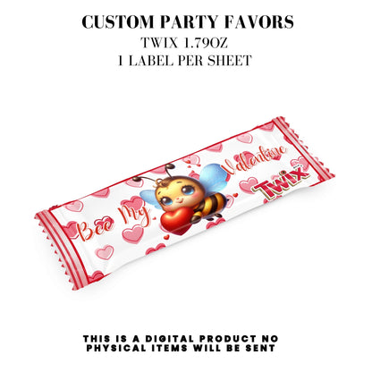 Bee My Valentine Party Favors Templates Bundle