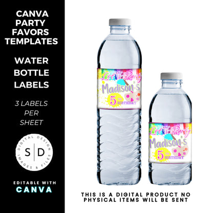 Let's Paint Birthday Party Favor Templates