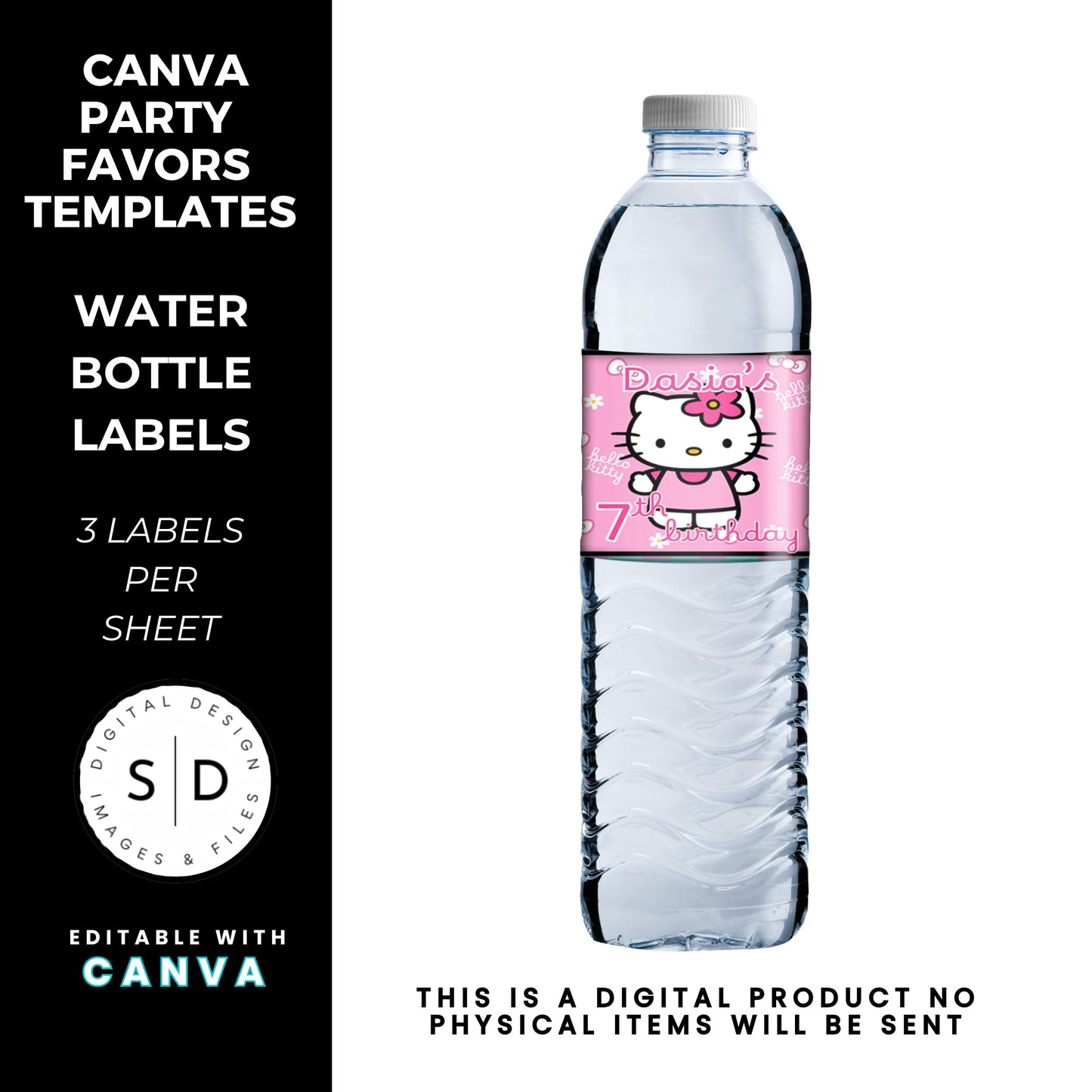 Kitty Birthday Party Favor Templates Bundle