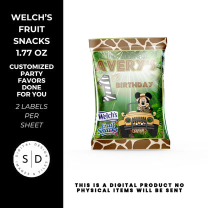 Mouse Safari Birthday Party Favors DFY