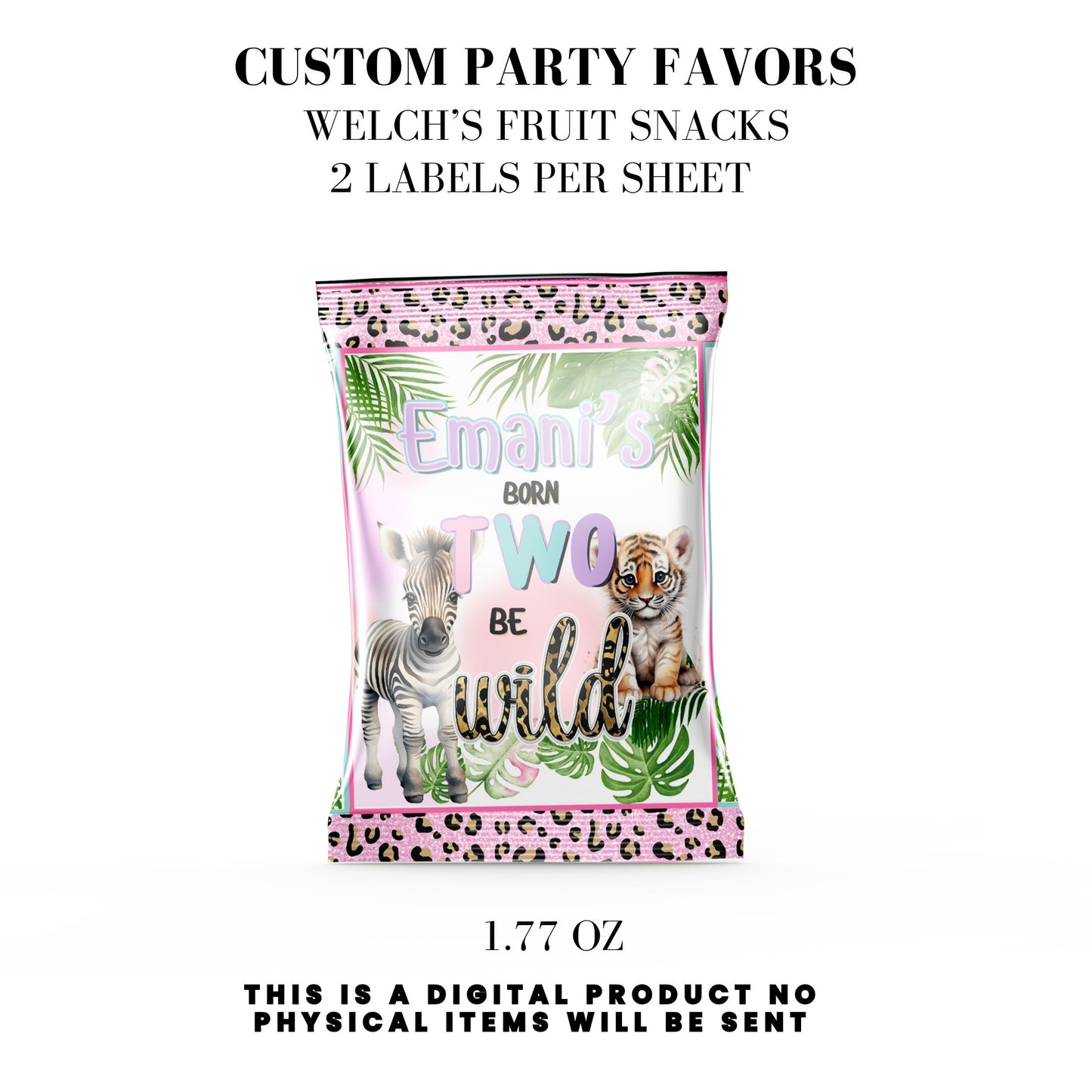 Born Two Be Wild Jungle Safari Birthday Party Favors DFY