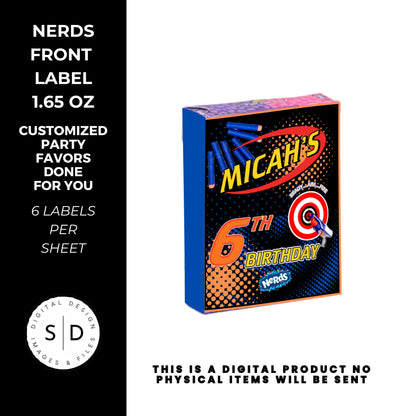 Nerf Ready Aim Fire Birthday Party Favors DFY