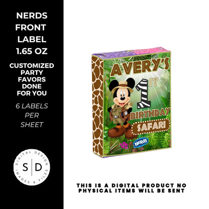 Mouse Safari Birthday Party Favors DFY