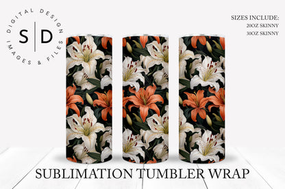 3d Floral Bundle 24 Seamless Tumbler Wrap Designs