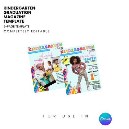 Kindergarten Graduation Magazine Cover Template