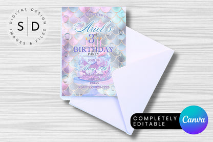 Mermaid Birthday Invitation