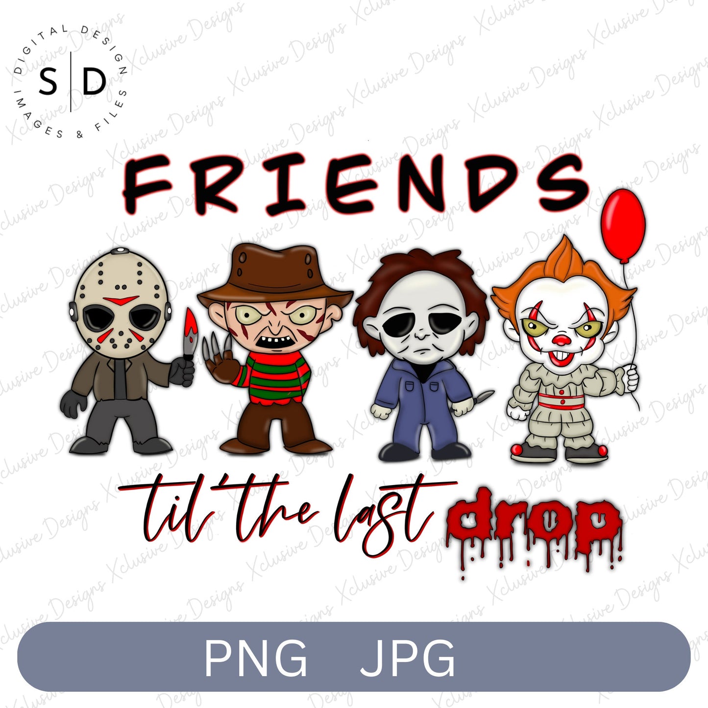 Friends To the Last Drop Horror Characters PNG