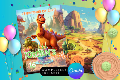 Dinosaur Birthday Invitation
