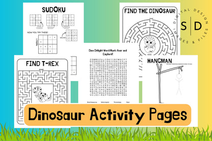 10 Dinosaur Coloring Pages Fun Facts and puzzles